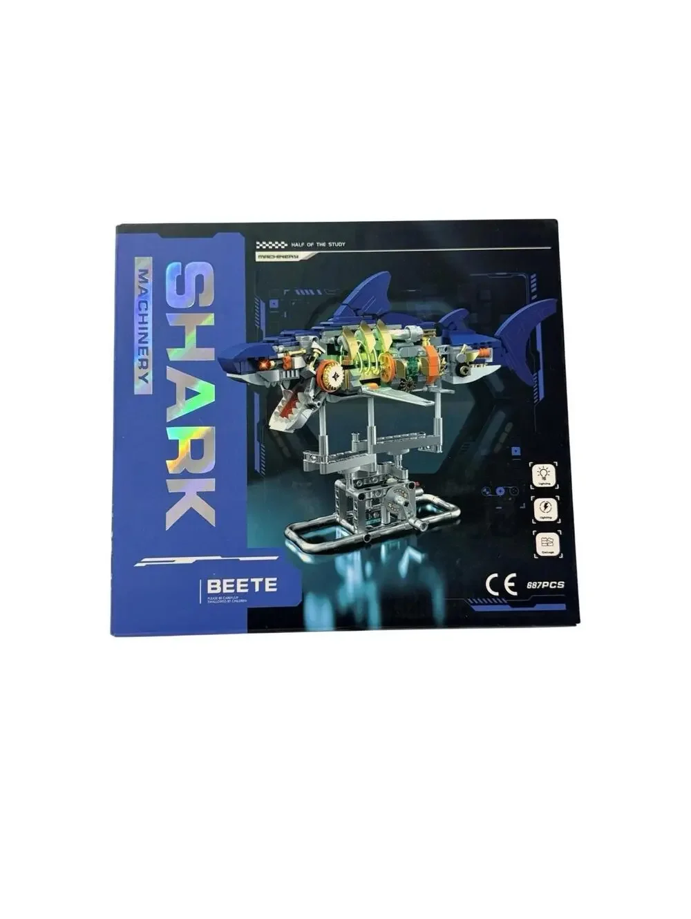 Mechanical Shark Building Set, 687 PCS Ocean Animal Building Blocks Toy Gift